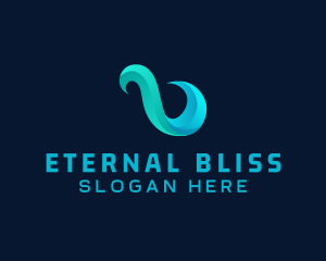 Blue Infinity Loop logo design