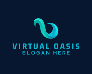 Blue Infinity Loop logo design