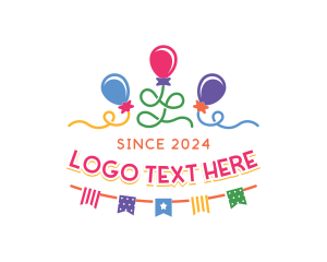 Helium Balloon - Balloon Party Celebration logo design