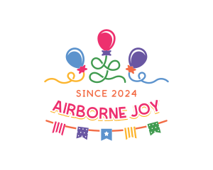 Balloon Party Celebration logo design