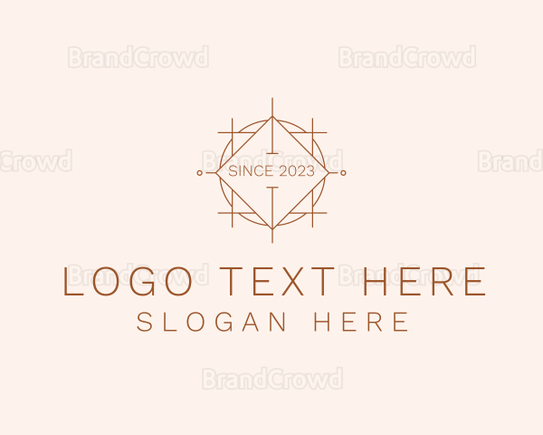 Geometric Construction Badge Logo