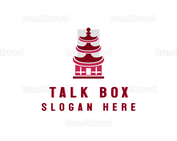 Pagoda Structure Architecture Logo