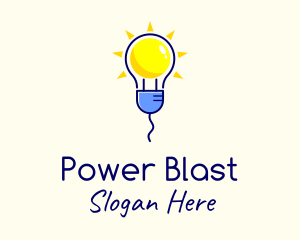 Electric Solar Power Light logo design