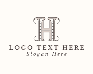 Interior Design - Stylish Hotel Interior Design Letter H logo design