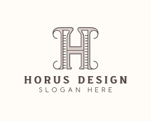 Stylish Hotel Interior Design Letter H logo design