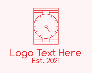 Red - Red Wristwatch Time logo design
