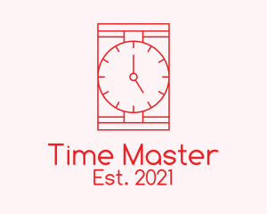 Chronometer - Red Wristwatch Time logo design
