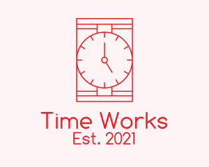 Time - Red Wristwatch Time logo design