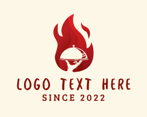 Food Stall - Kitchen Fire Restaurant logo design