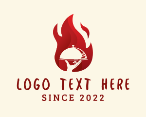 Server - Kitchen Fire Restaurant logo design