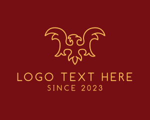 Monarchy - Royal Falcon Outline logo design