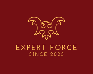 Authority - Royal Falcon Outline logo design