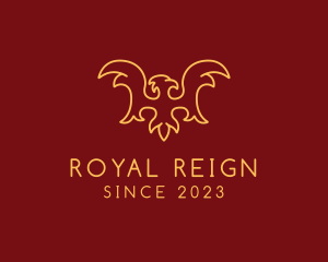 Royal Falcon Outline logo design