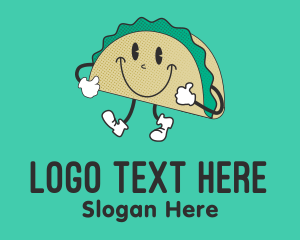 Taco Stall - Happy Taco Restaurant logo design