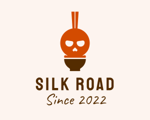 Skull Noodle Street Food  logo design