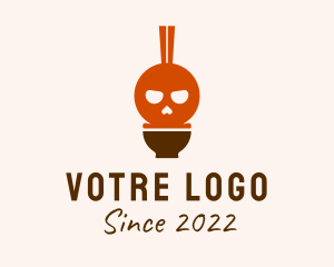 Noodle - Skull Noodle Street Food logo design