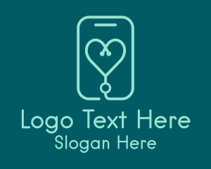 Telemedicine - Mobile Heart Health logo design