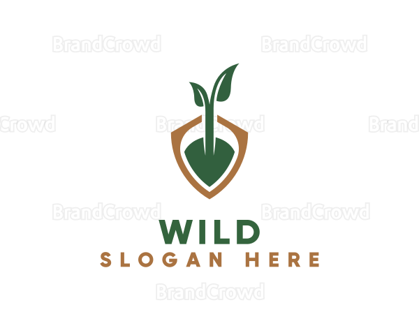 Gardening Shovel Crest Logo