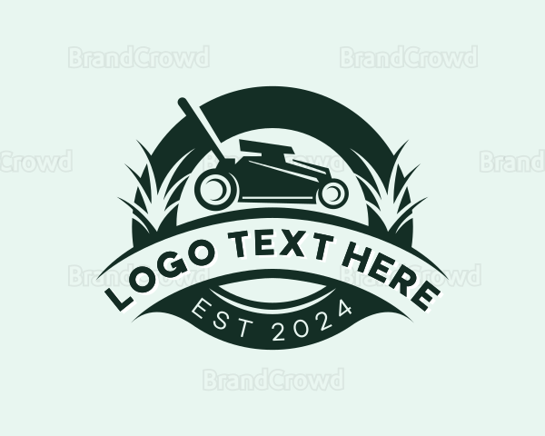 Lawn Mower Landscaping Logo