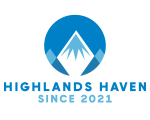 Highlands - Circle Mountain Peak logo design