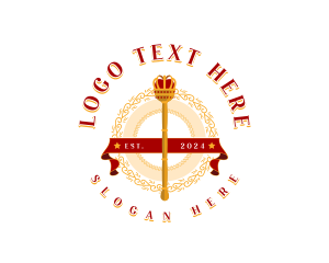 Luxury Royal Scepter Logo