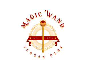 Wand - Luxury Royal Scepter logo design