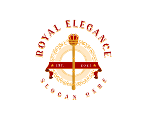 Luxury Royal Scepter logo design