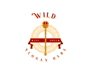 Staff - Luxury Royal Scepter logo design
