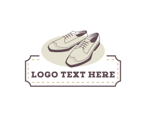 Foot Print - Vintage Formal Shoes logo design