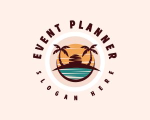 Resort - Beach Island Ocean logo design