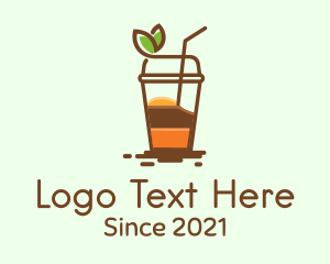 Reusable Cup - Orange Juice Drink logo design