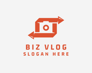 Vlog - Camera Arrow Photography logo design