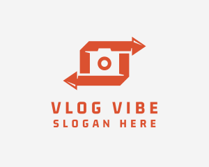 Vlogging - Camera Arrow Photography logo design