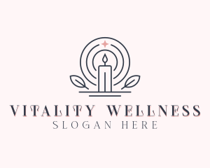 Candle Wellness Decor logo design