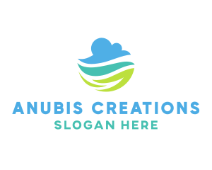 Nature Cloud Sky logo design