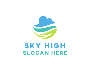 Nature Cloud Sky logo design