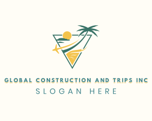 Travel Airplane Tourism logo design