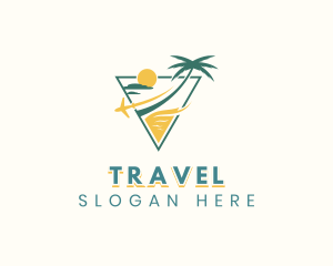 Travel Airplane Tourism logo design