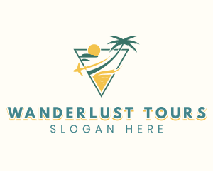 Travel Airplane Tourism logo design