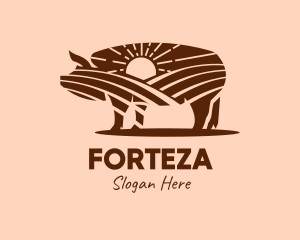 Sunrise Pig Farm  logo design