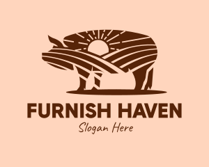 Sunrise Pig Farm  logo design