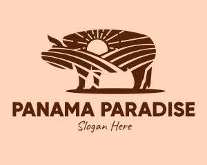 Sunrise Pig Farm  logo design