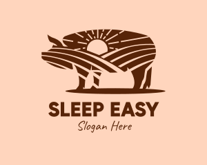 Sunrise Pig Farm  logo design