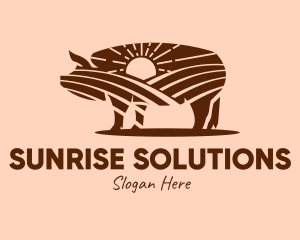 Sunrise Pig Farm  logo design