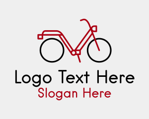 Biker - Bike Bicycle Outline logo design