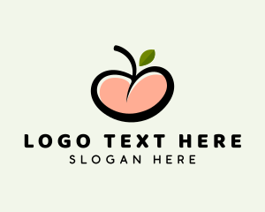 Lingerie - Peach Butt Fruit logo design