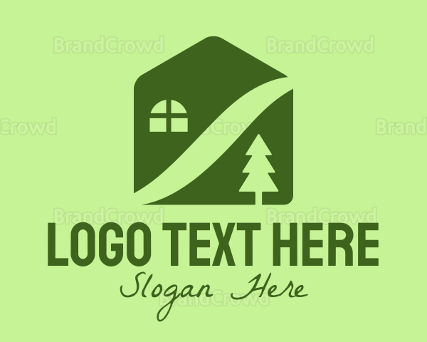 Green Vacation House Logo