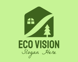 Green Vacation House logo design