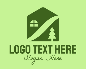 Christmas Tree - Green Vacation House logo design