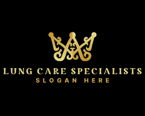 Luxury Royalty Crown Letter AM logo design